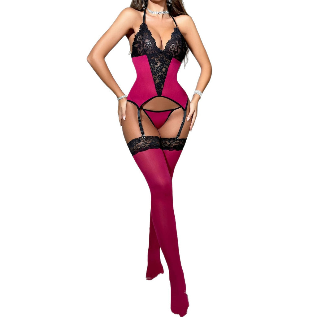 Lady Sexy Lace Suspenders Pajamas Underwear