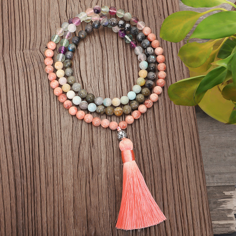 New Stone Necklace Bracelet Yoga Lotus