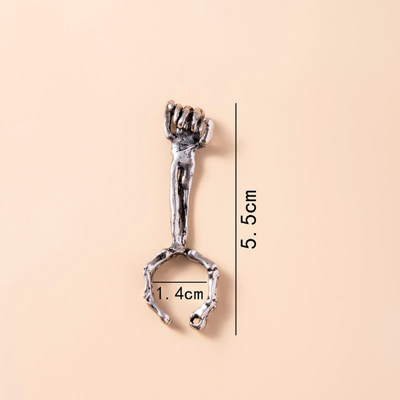 Creative Cigarette Holder Ring Punk Skeleton Hand Slim Cigarettes Clip Knuckle Finger Rings For Men Women