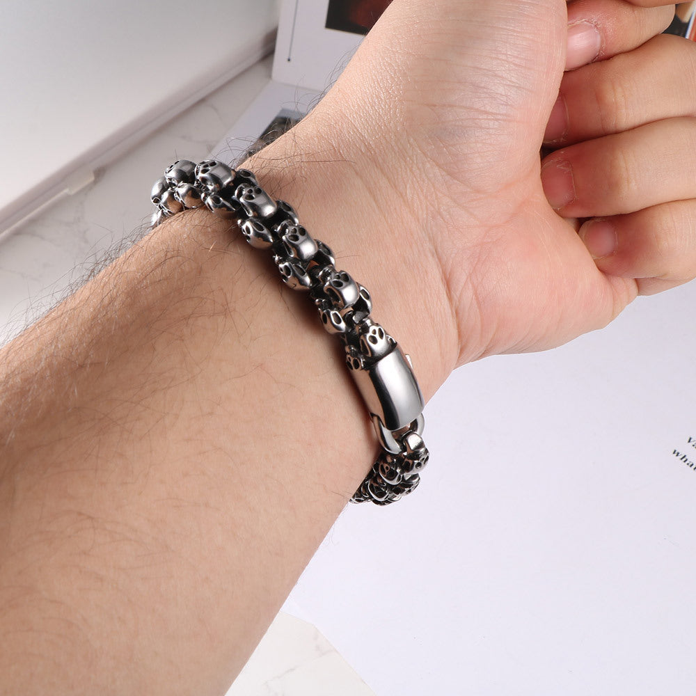 Skull Titanium Steel Men's Bracelet