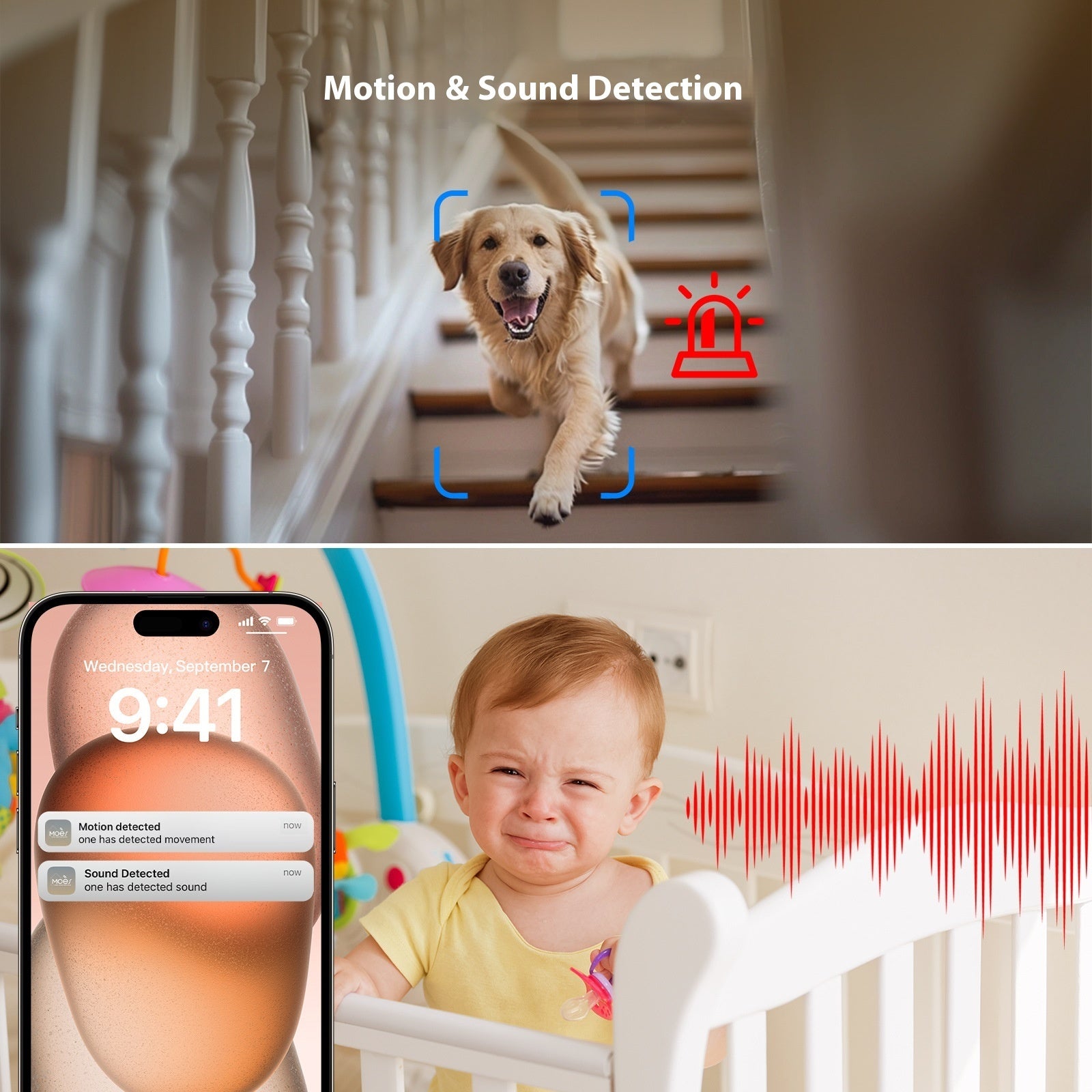 WiFi Smart Home Indoor PTZ 4MP Camera Infrared Night Vision Motion Surveillance
