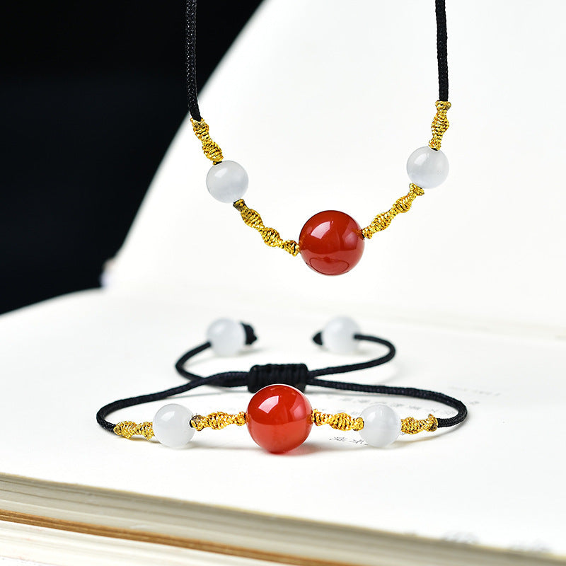 Red Agate Necklace Lovesickness Red Bean Bracelet