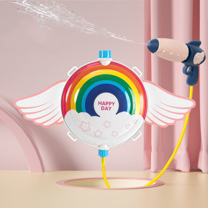 Children's Backpack Water Gun Beach Water Playing Pull-out Water Gun Cartoon Water Spray Toys