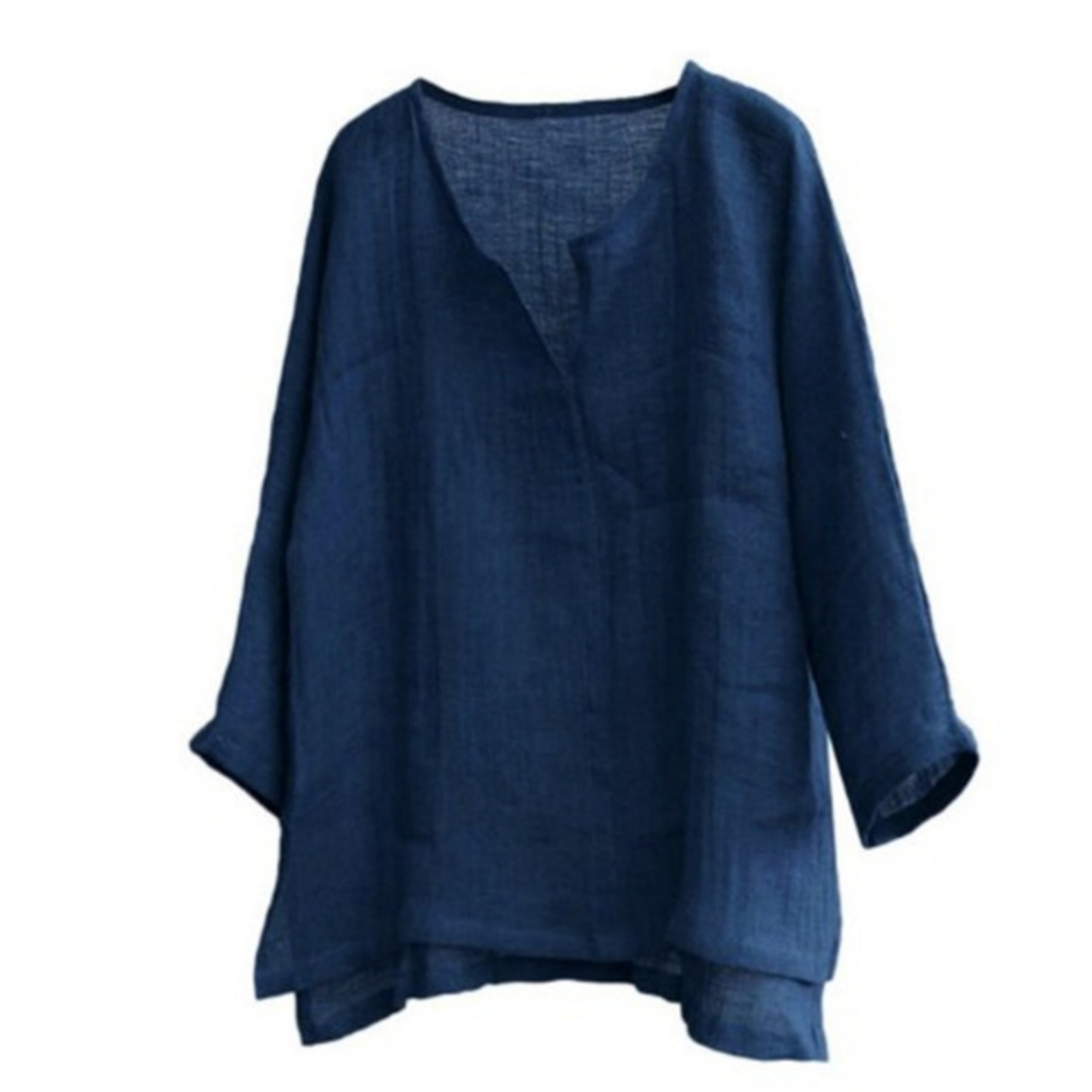 Chinese Style V-neck Men's Long-sleeved Shirt