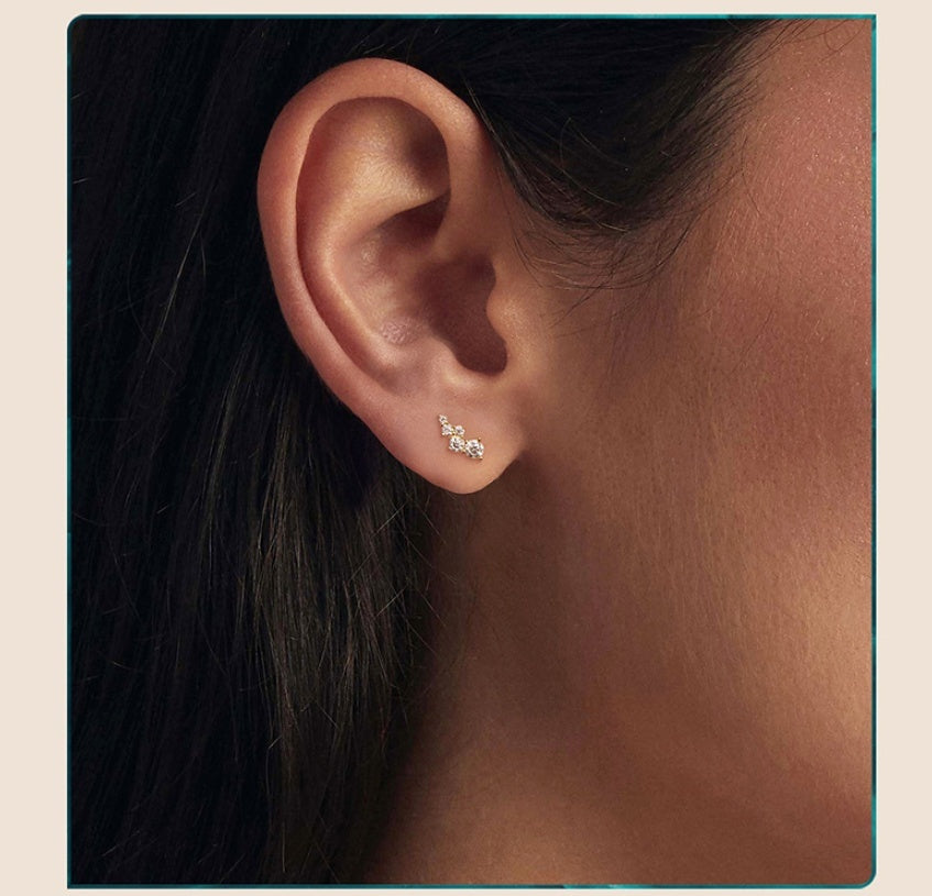 Exquisite Geometric Moissanite Earrings Female Bubble