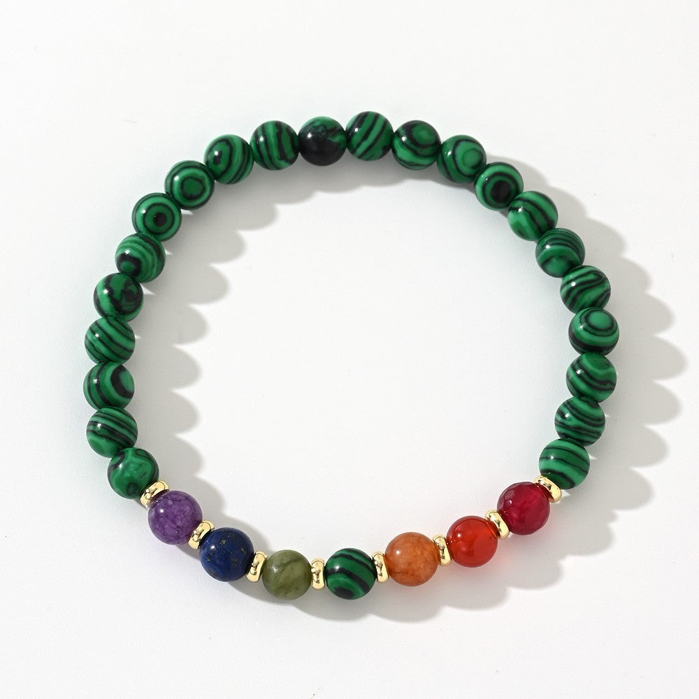 Natural Semi-precious Stone Beads String Men's Bracelet