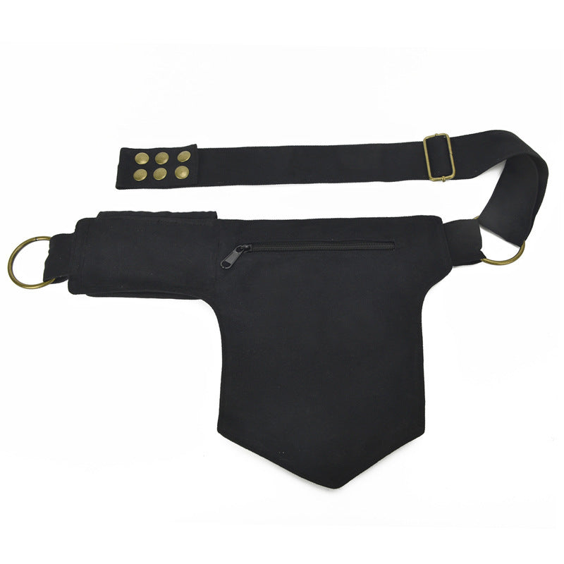 Men's And Women's Waist Retro Rivet Storage Multifunctional Crossbody Bag