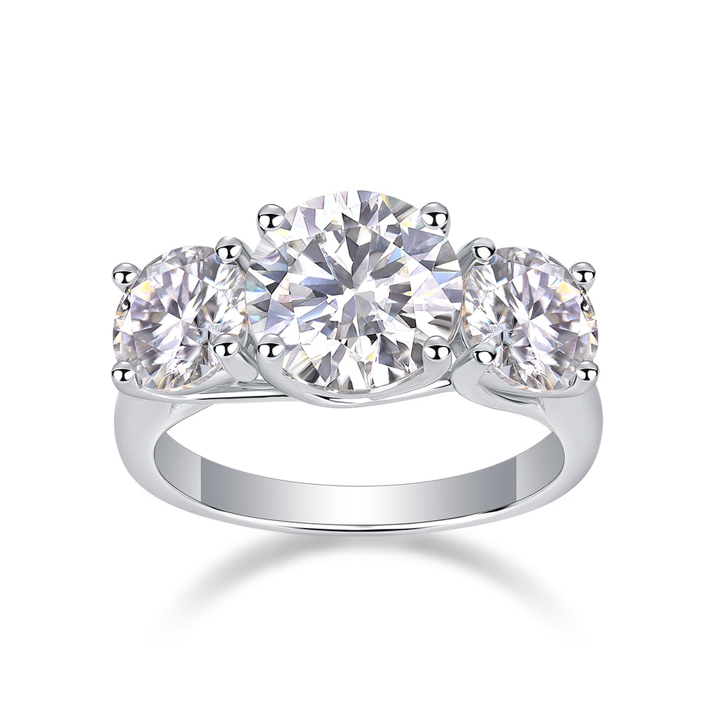 1Three Lives Of Fortune - A Fashionable And Luxurious Jewelry Piece Set With 3-carat Moissan Diamond S925 Sterling Silver And Platinum-plated Diamond Prohibit TikTok sales