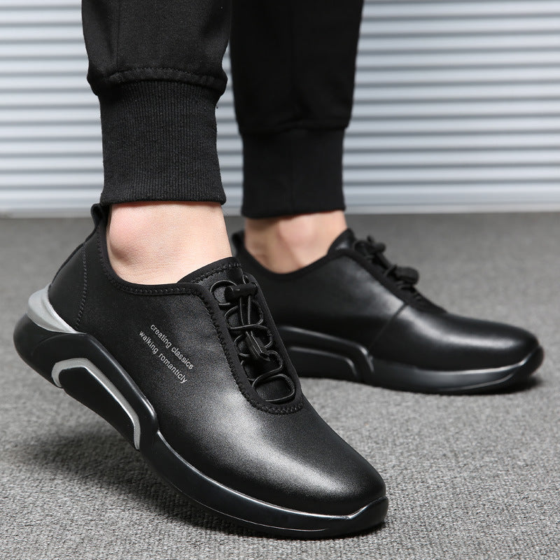 Breathable Inner Heightening Men's Single Shoes