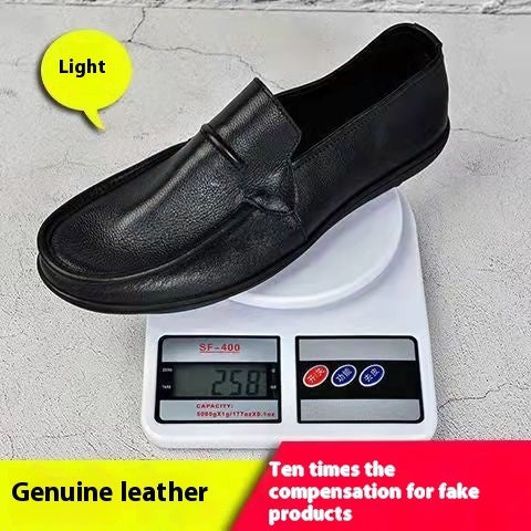 Men's Single-layer Casual Soft Soled Leather Shoes
