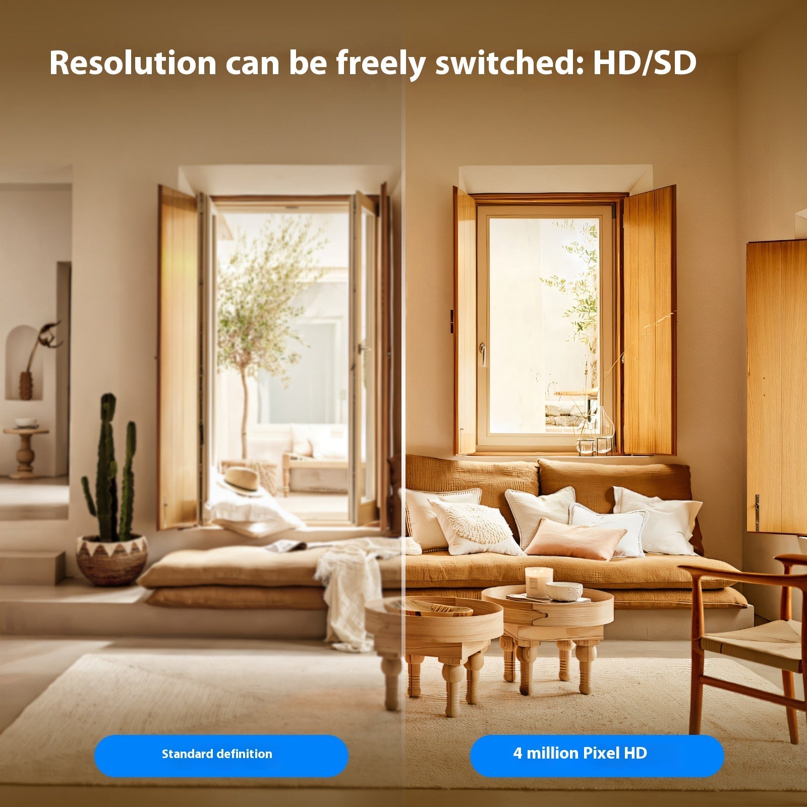 WiFi Smart Home Indoor PTZ 4MP Camera Infrared Night Vision Motion Surveillance