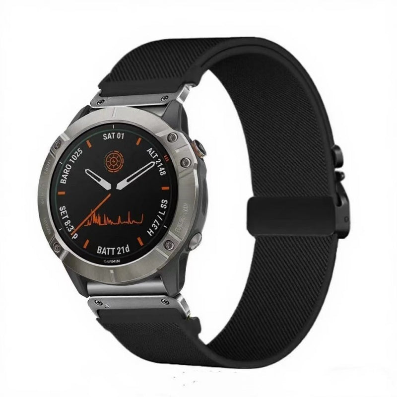 Elastic String Fabric Woven Men Watch Strap