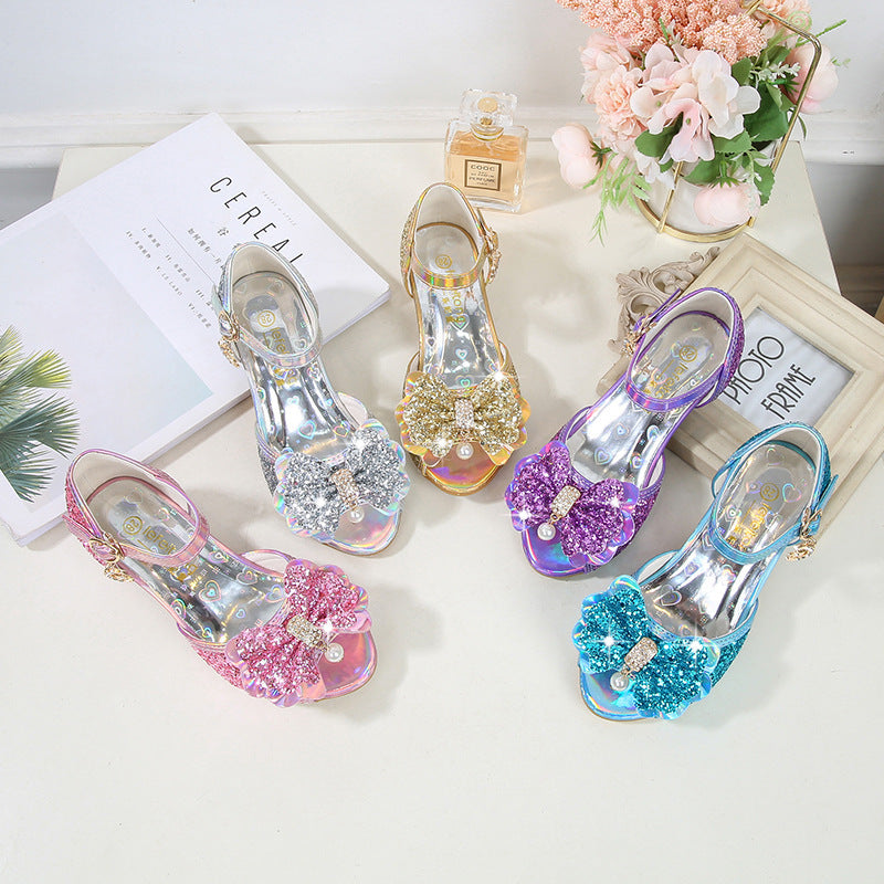 Princess Shoes For Girls New Non-slip Bow