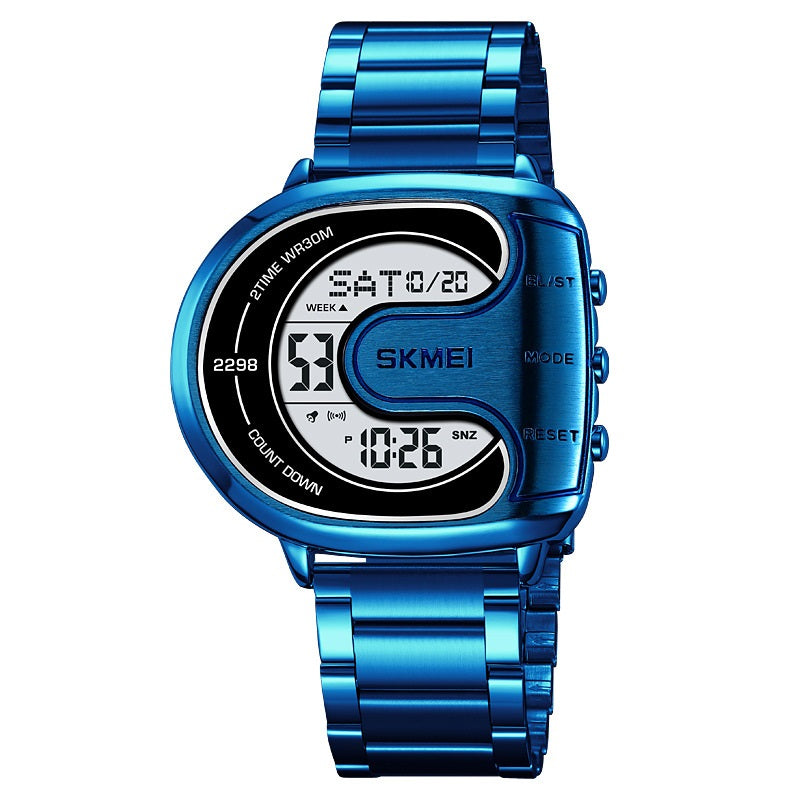 U-shaped Dial Creative Men's Multifunctional Waterproof Electronic Watch