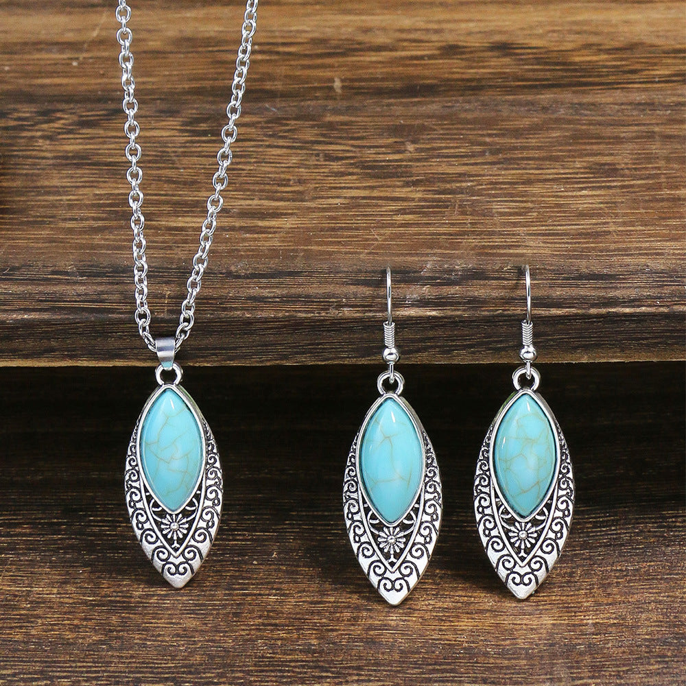 Women's Fashion Earrings And Necklace Set