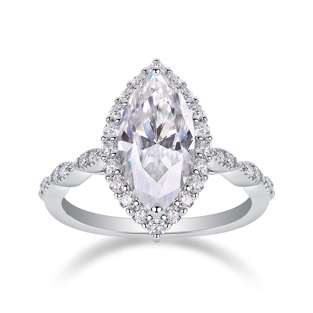 1Starlight Craze - A Fashionable Diamond Jewelry Piece Set With Moissanite S925 Sterling Silver And Platinum Diamond Ring Prohibit TikTok sales
