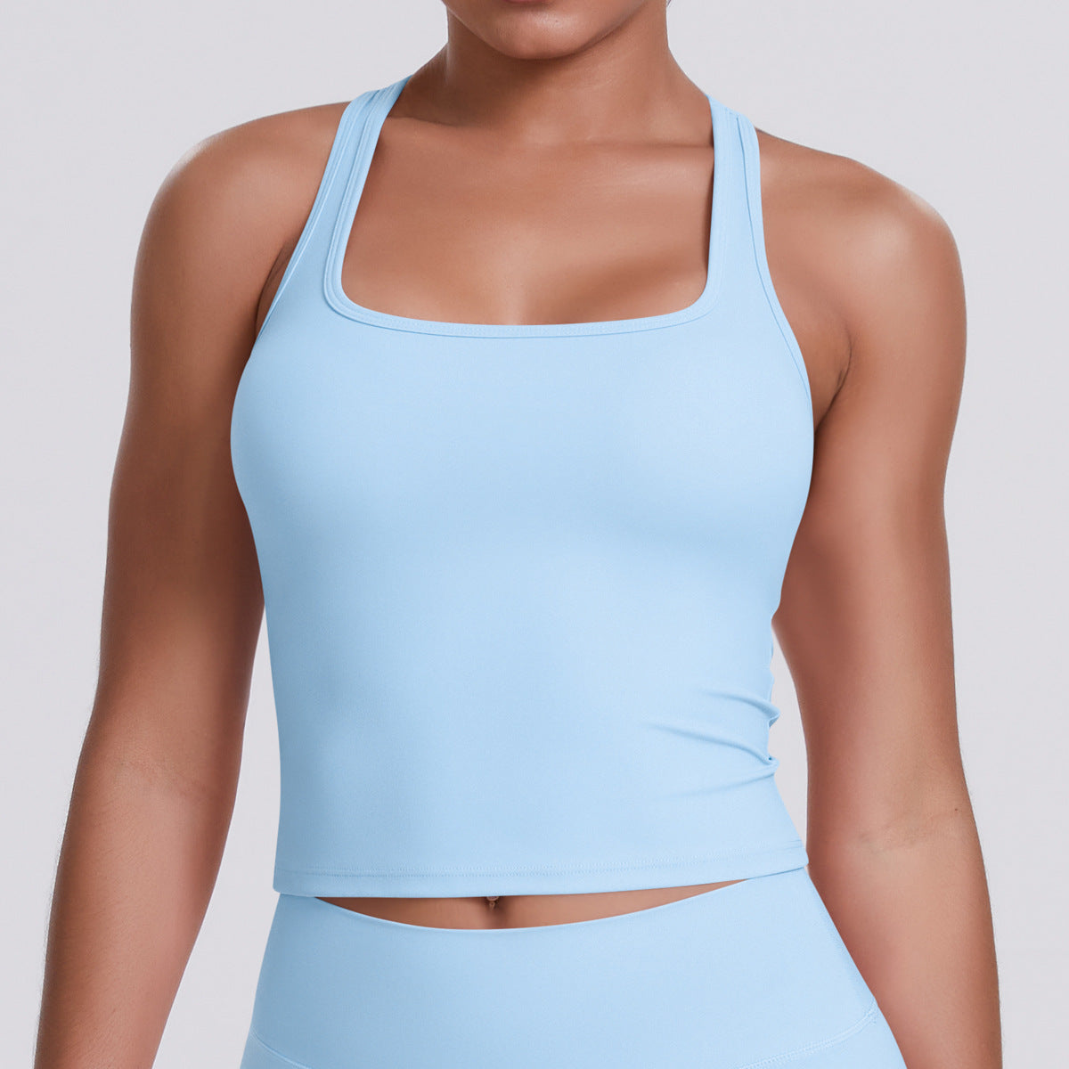 Solid-color Brushed-back Camisole For Women