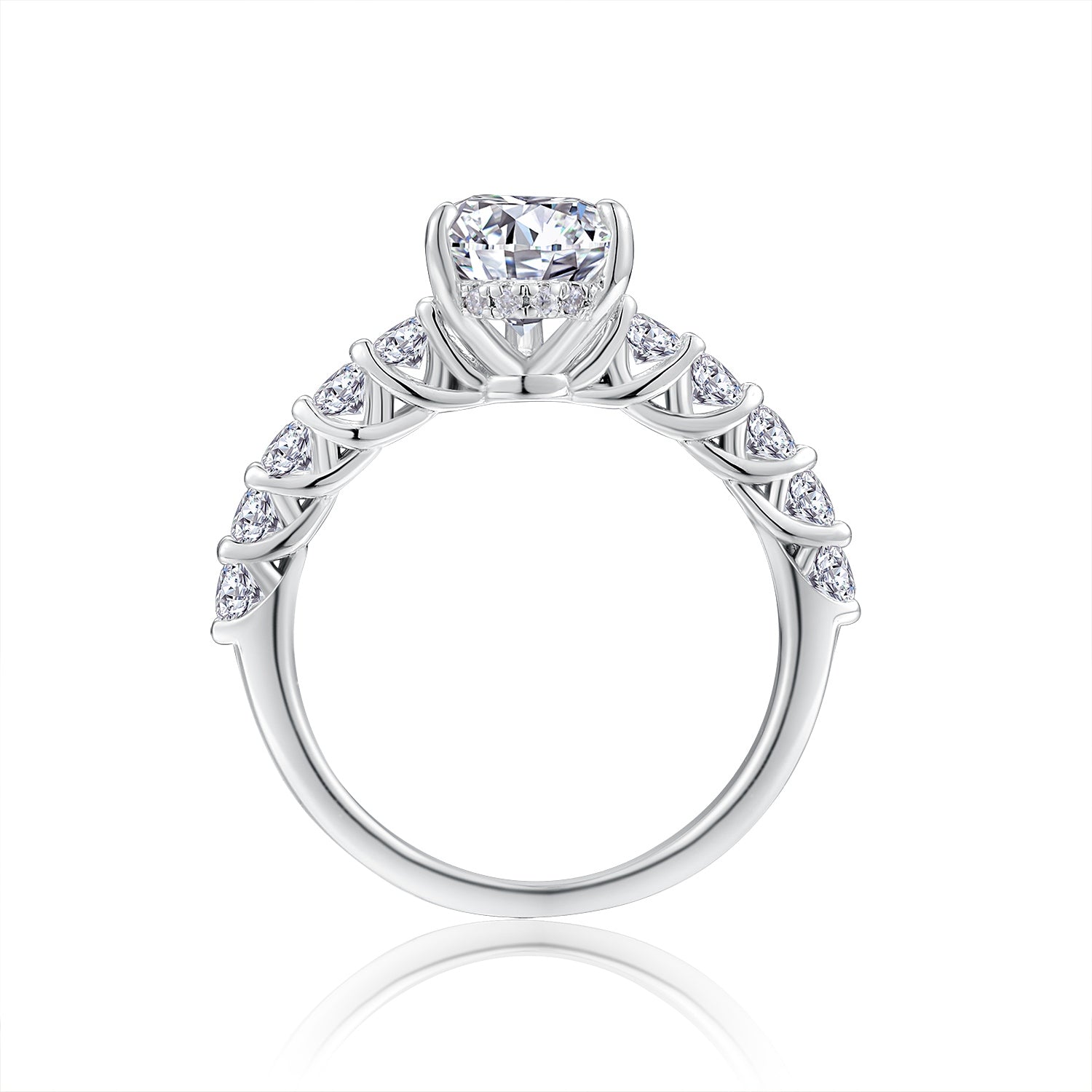 1Moonlight Water Drop - A Fashionable Diamond Jewelry Piece Set With Moissanite S925 Sterling Silver And Platinum Diamond Ring Prohibit TikTok sales
