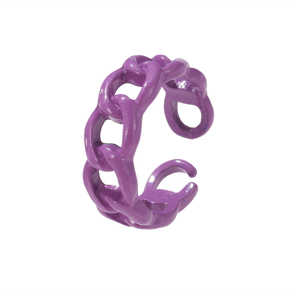 Vintage Golden Heart Smile Rings Set For Women