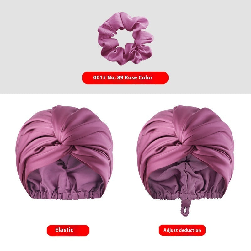 Women's Two-tier Adjustable Silk Makeup Cap