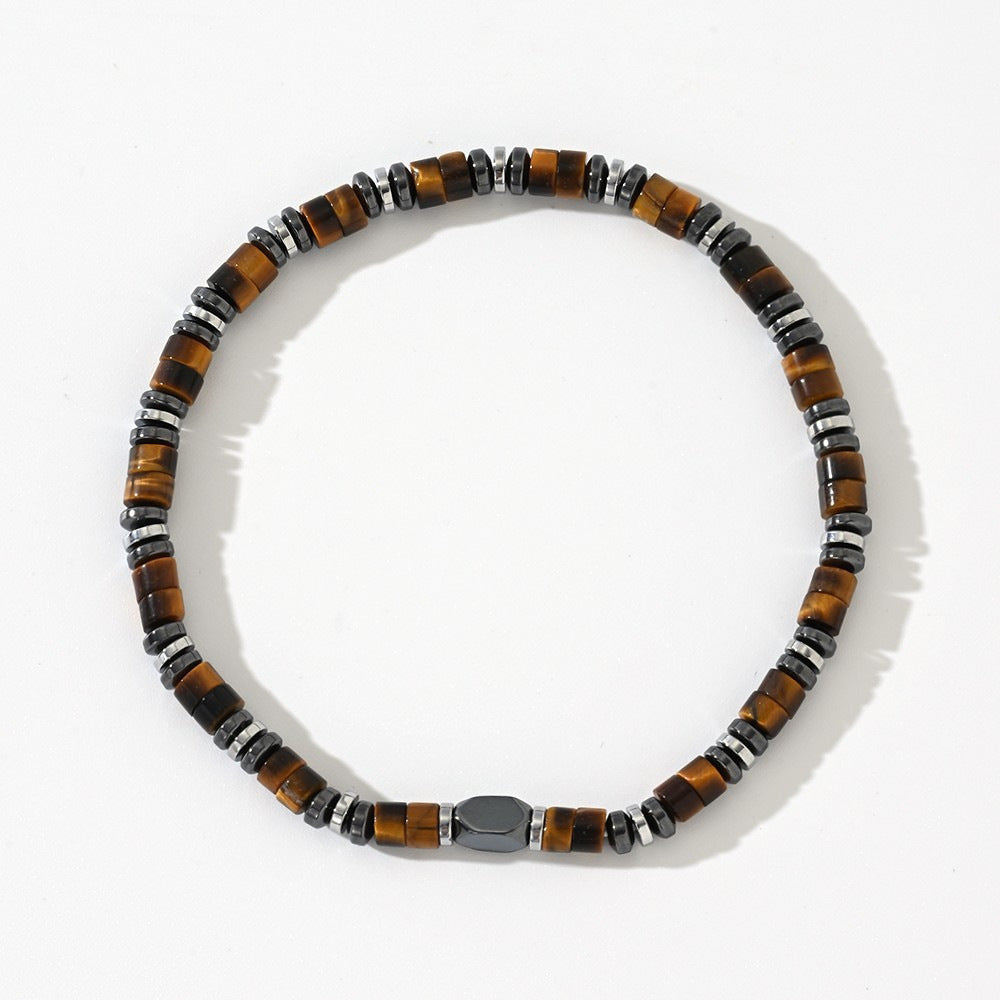Natural Semi-precious Stone Beads String Men's Bracelet