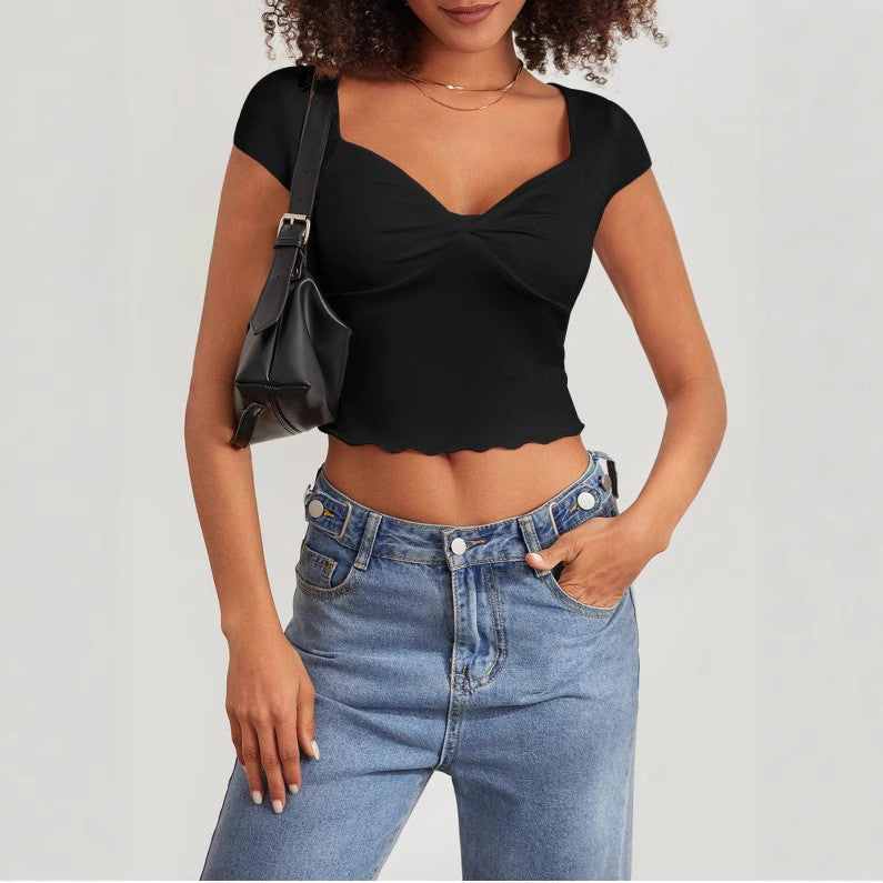 Women's Sexy V-Neck Short-Sleeve Casual Top