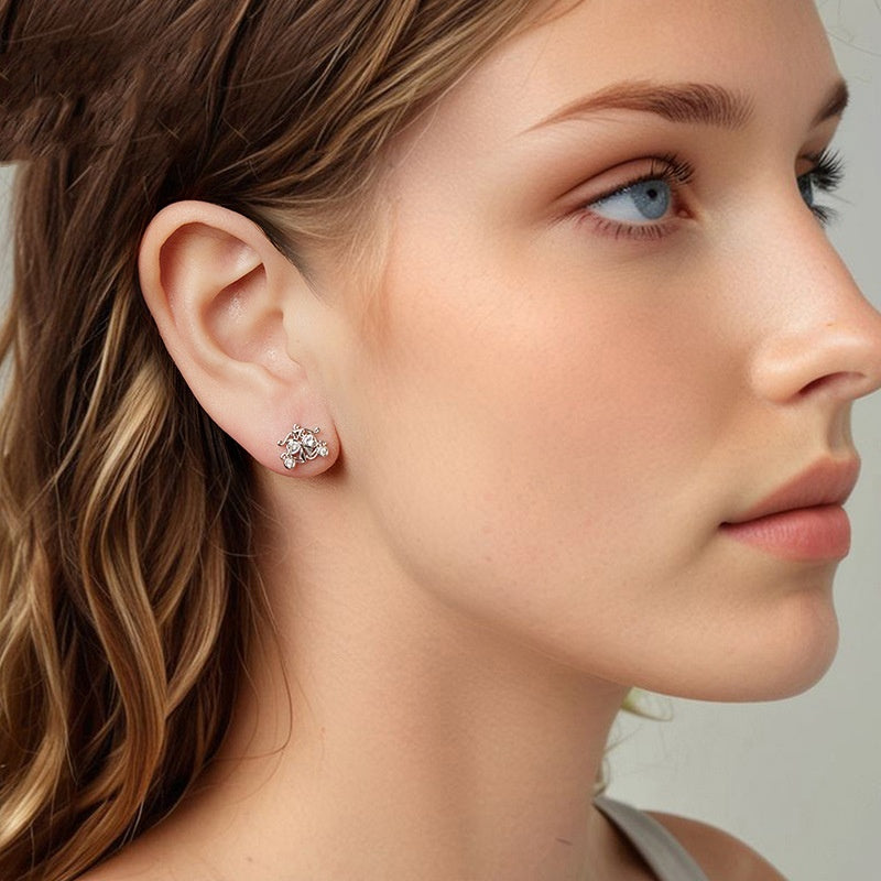 Retro Fairy Tale Pumpkin Car Stud Earrings French Elegant Romantic