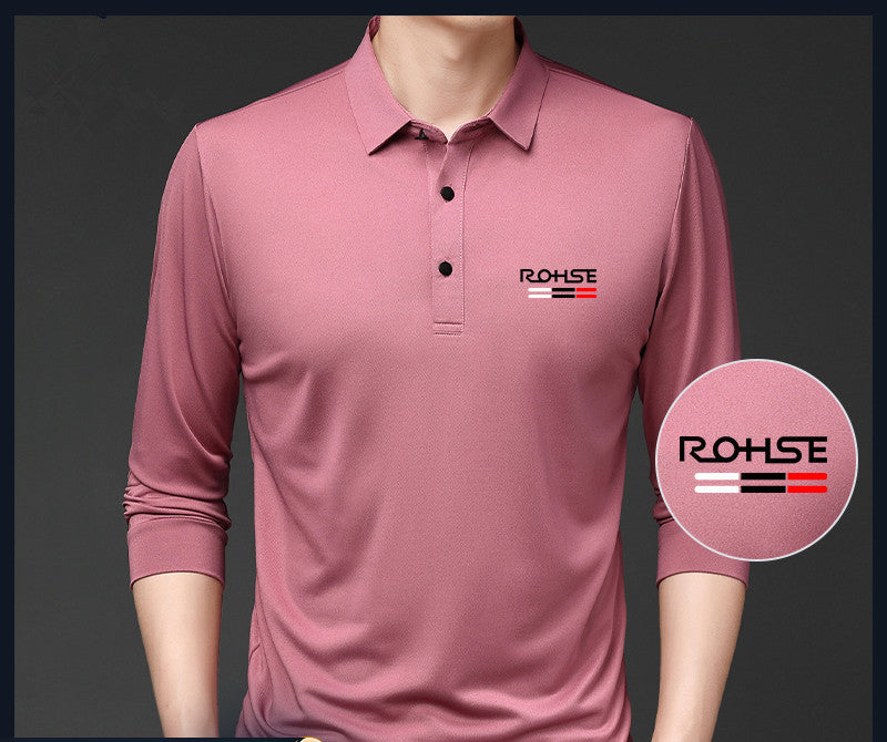 Men's Long-sleeved T-shirt Middle-aged And Youth Bottoming Shirt