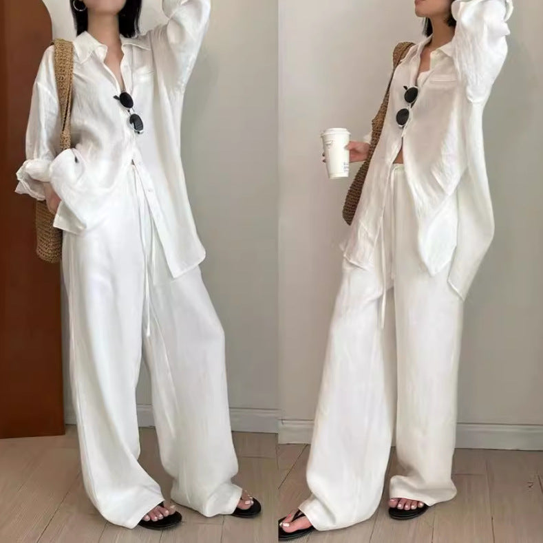 Loose Tencel Linen Wide-leg Pants