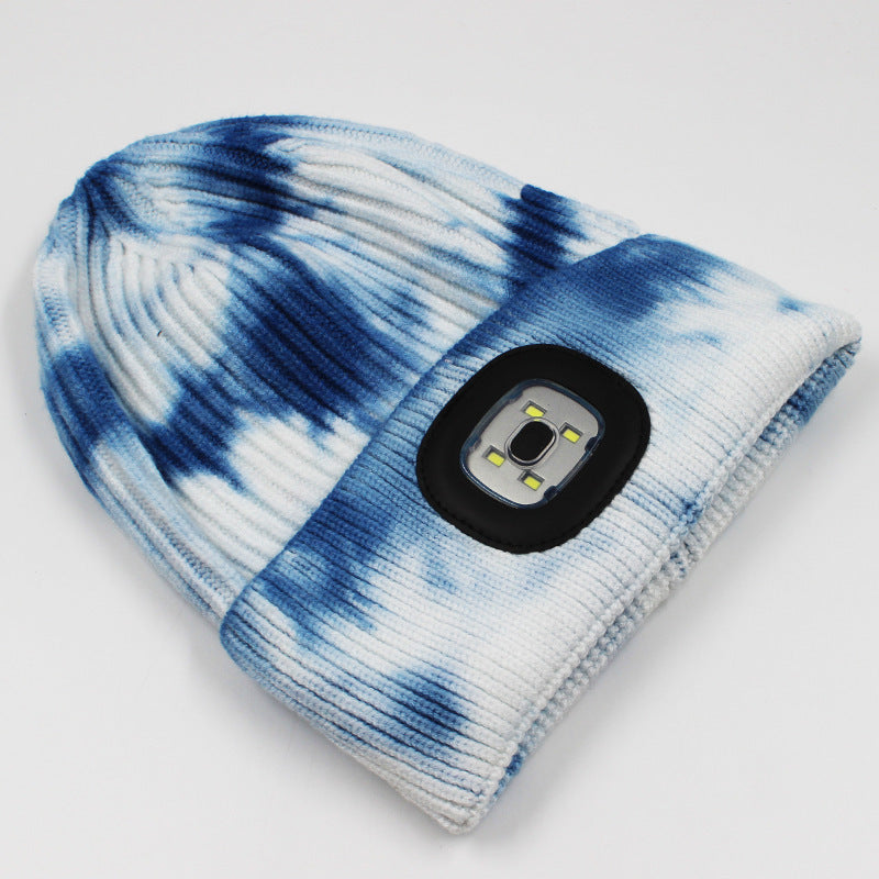 Light LED Upgraded Double-sided USB Rechargeable Wool Luminous Hat