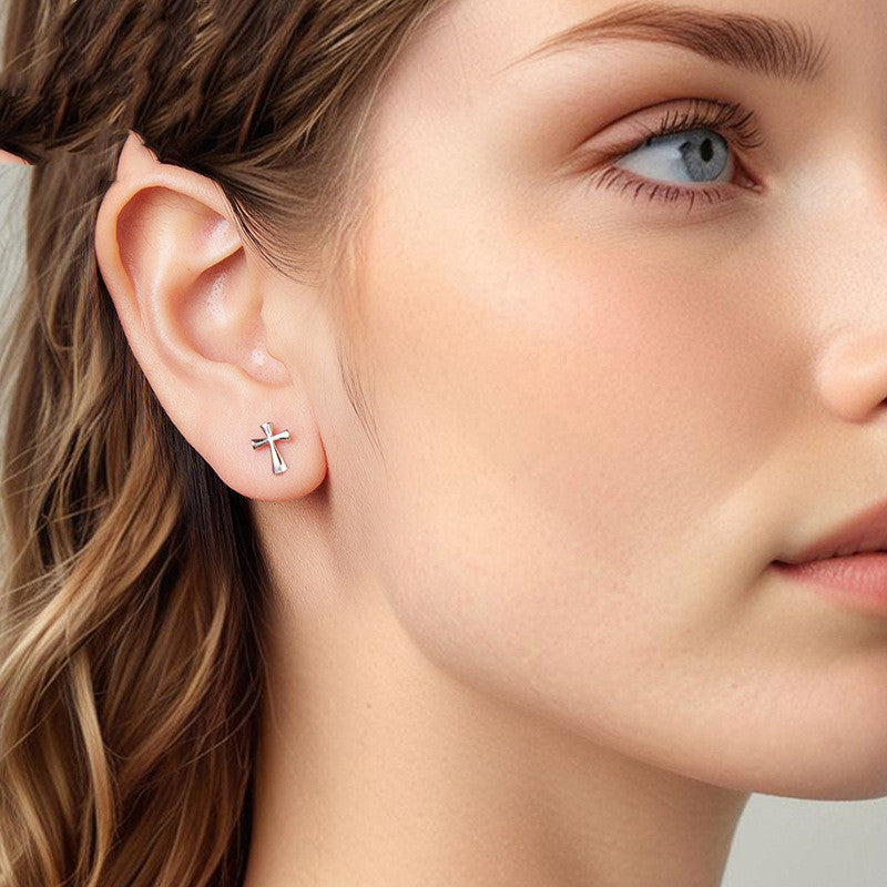 European And American Personalized Fashion S925 Sterling Silver Stud Earrings