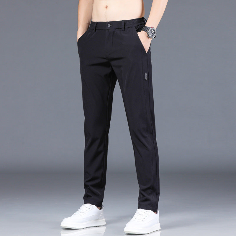 Men's Casual Pants Ice Silk Men's Pants Straight Trousers Men's Trousers Men's Fashion Casual