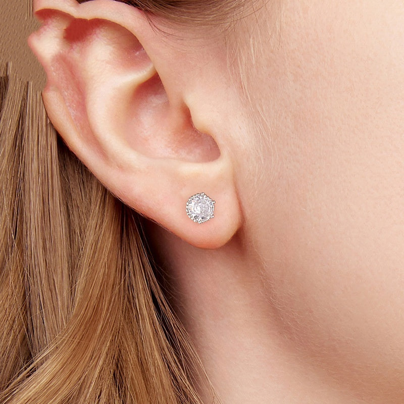 Simple Elegant S925 Sterling Silver Fashion Ear Studs Earrings