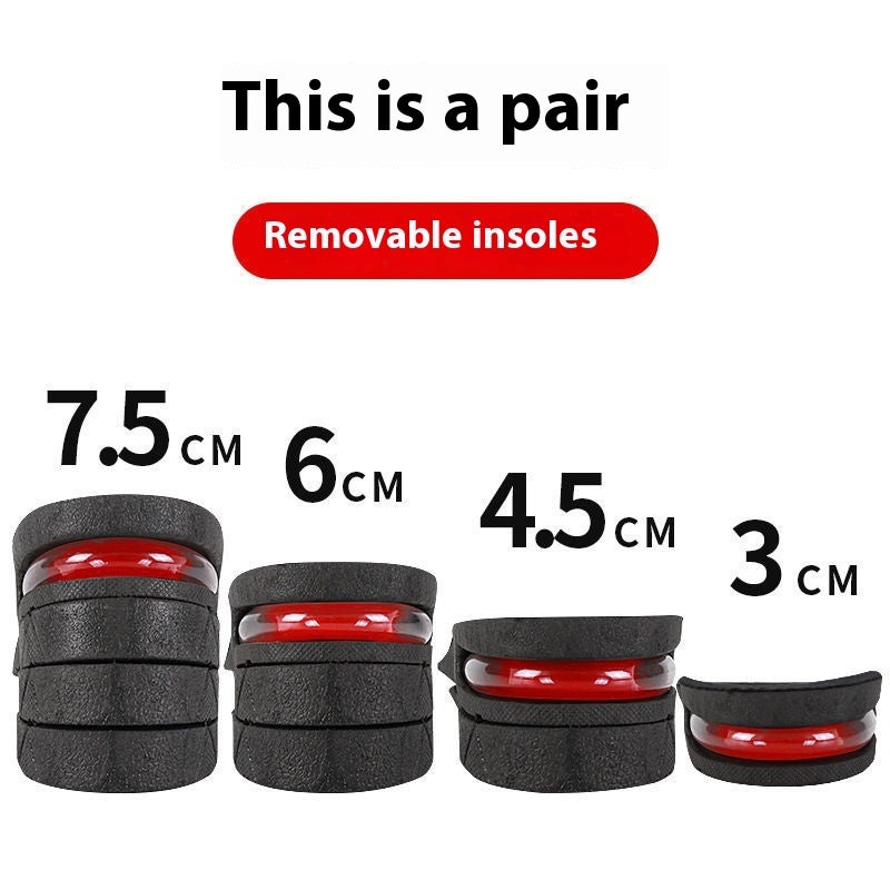 Height Increasing Insole For Women Invisible Comfortable Height Increasing Insole Men Sweat Absorbent