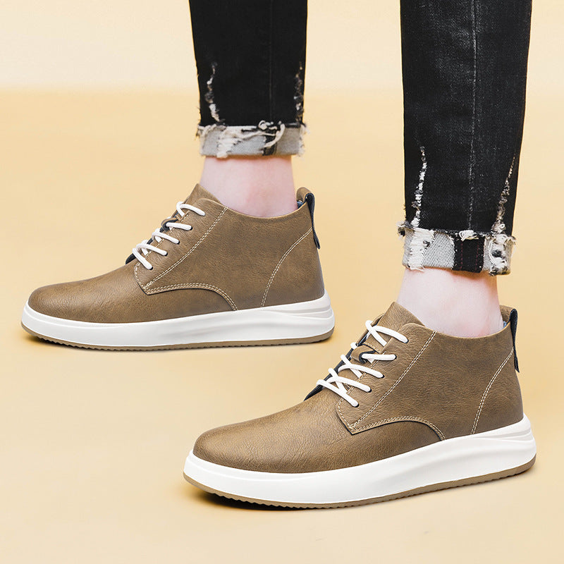 Men's Retro Workwear Height Increasing Leisure Board Shoes