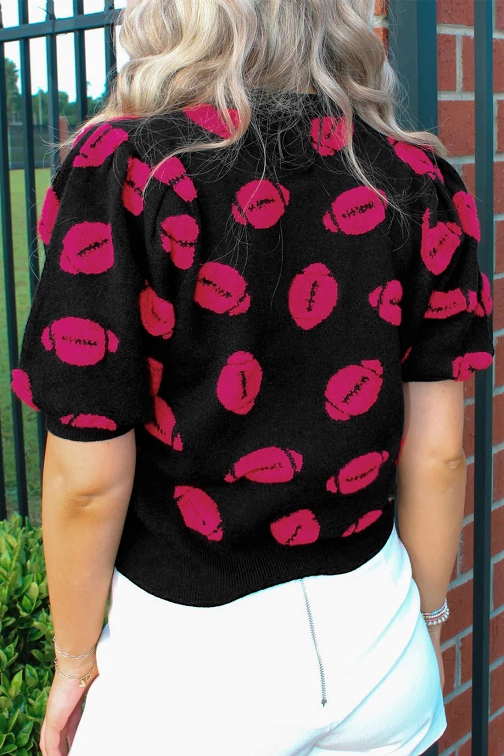 Women's High-grade Printed Casual Knitted Short Sleeve