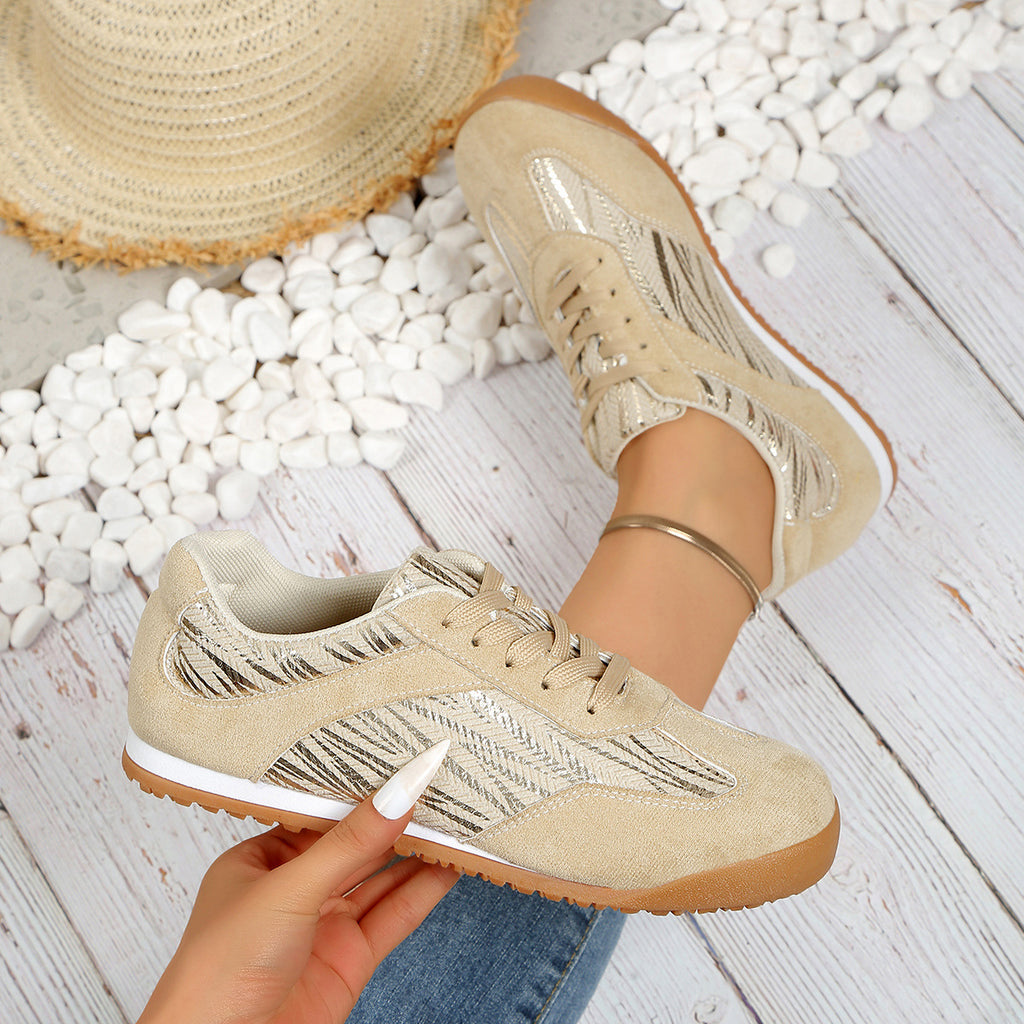 Lightweight Retro White Shoes For Women Leisure Street Shot