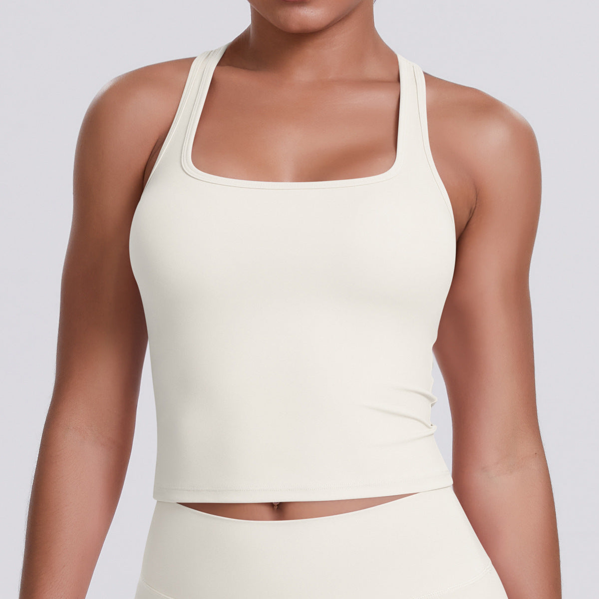 Solid-color Brushed-back Camisole For Women