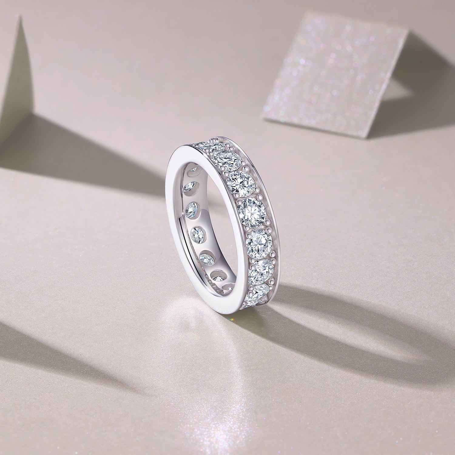 1Flowing Clouds Convey Emotions - A Fashionable And Luxurious Jewelry Piece Set With One-third Carat Moissanite S925 Sterling Silver And Platinum-plated Diamond Prohibit TikTok sales