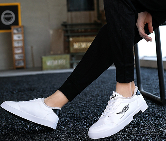 Plush Thick Board Shoes Casual Versatile Student Men's Cotton Shoes