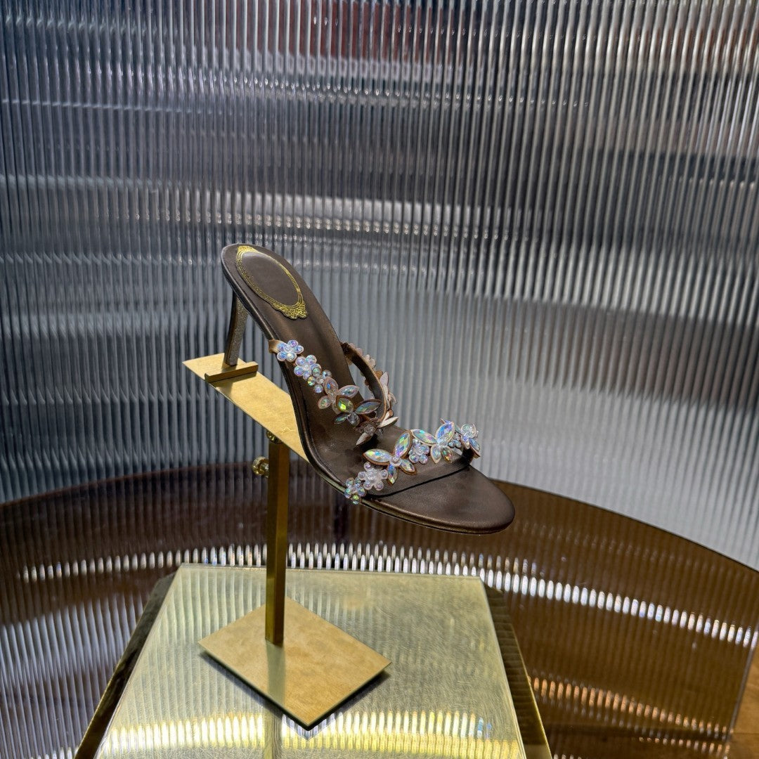 Amoi Crystal Elegant Fashion Outerwear High Heels