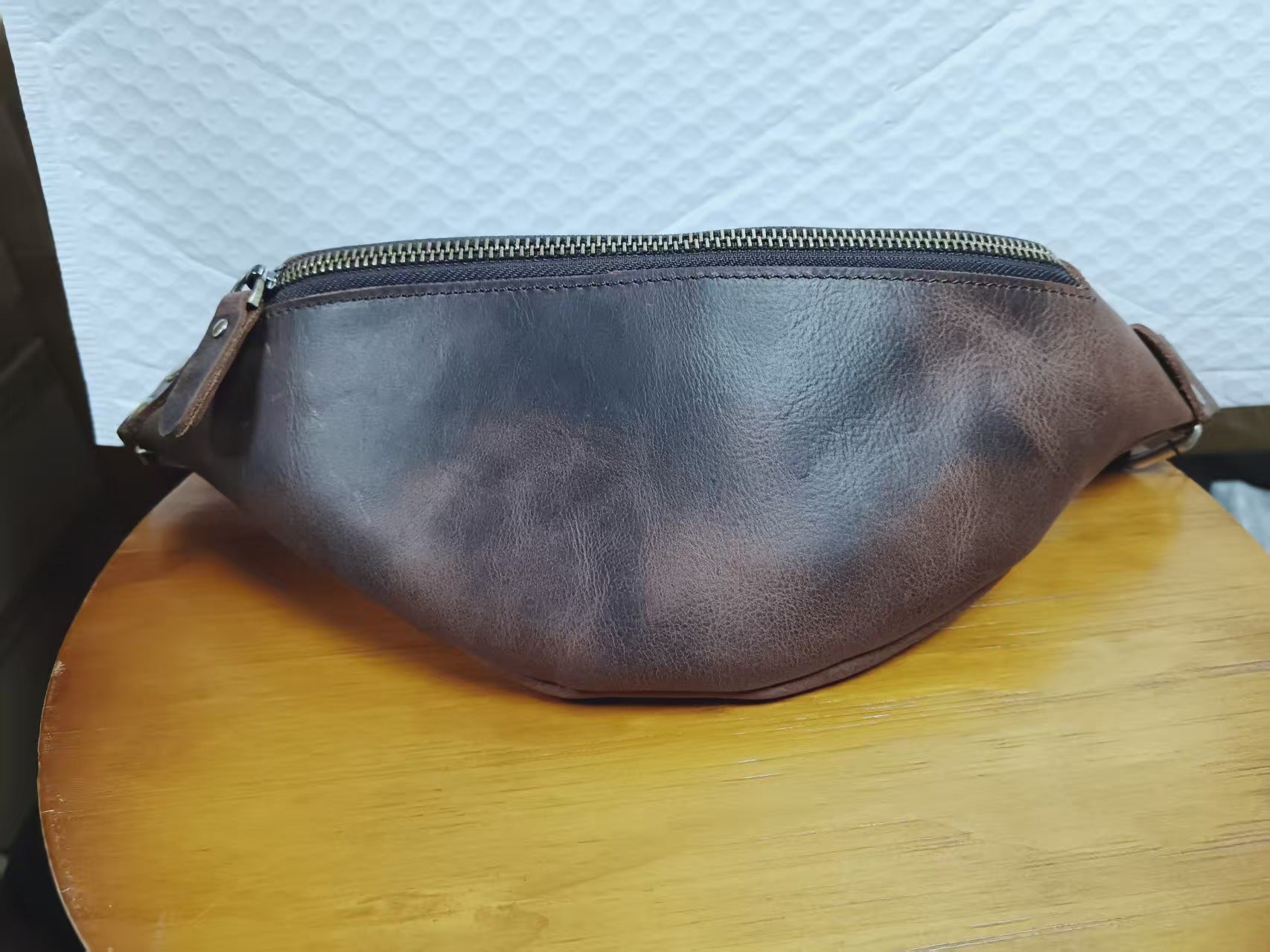 Men's Bag Retro Crazy Horse Leather Chest Bag First Layer Crossbody