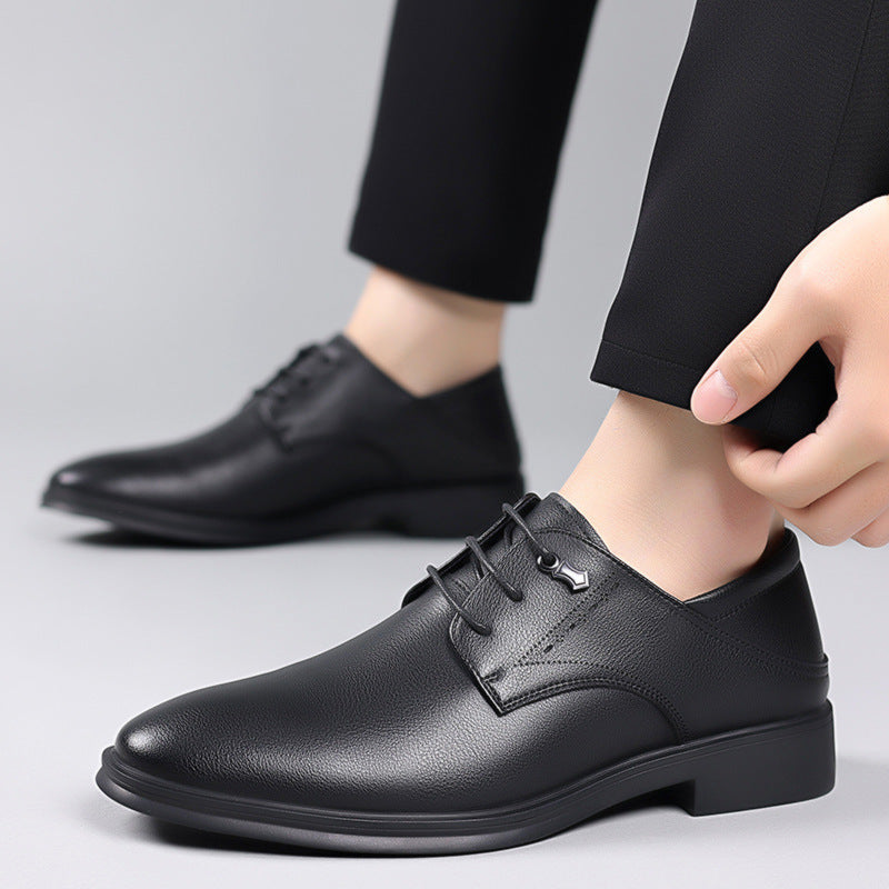 Men's Dress Shoes British Business Soft Leather Pointed Toe