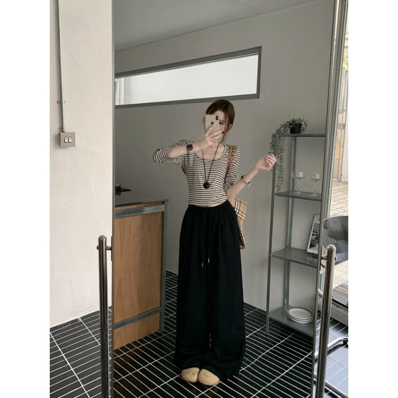 Idle Style Gray Casual Pants Autumn Sweatpants