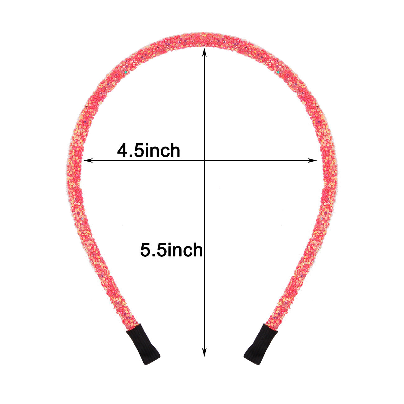 Women's 5mm Onion Powder Color Sequin Bundle Hairpin Hair Hoop