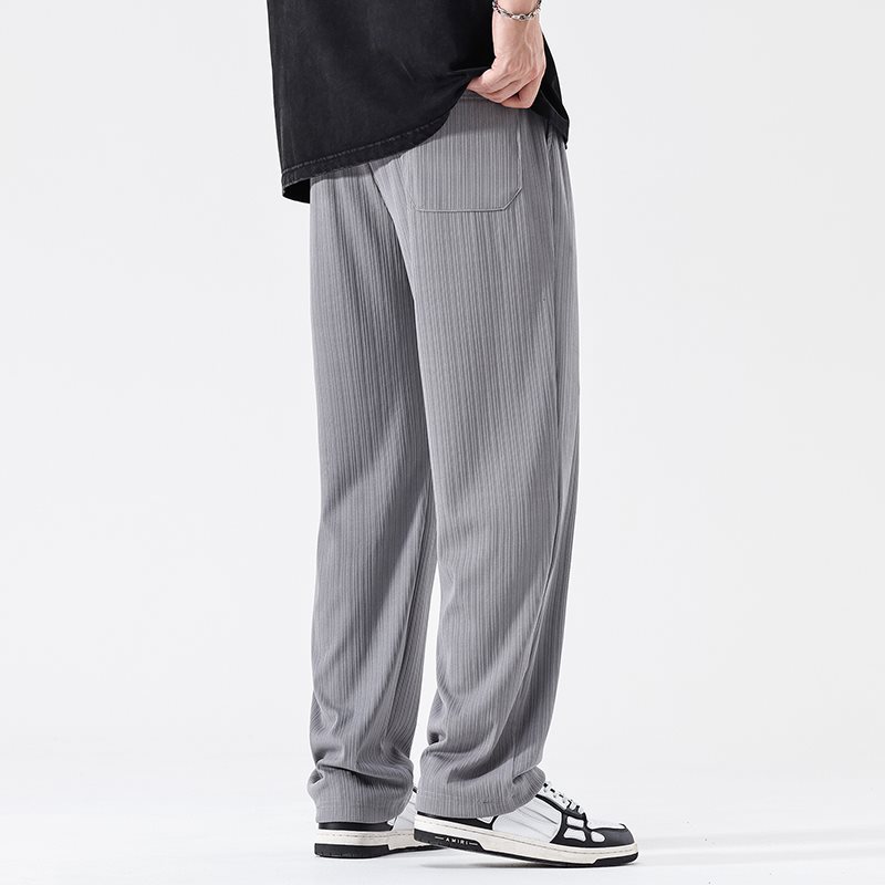 Summer Ice Silk Thin Loose Straight Casual Pants