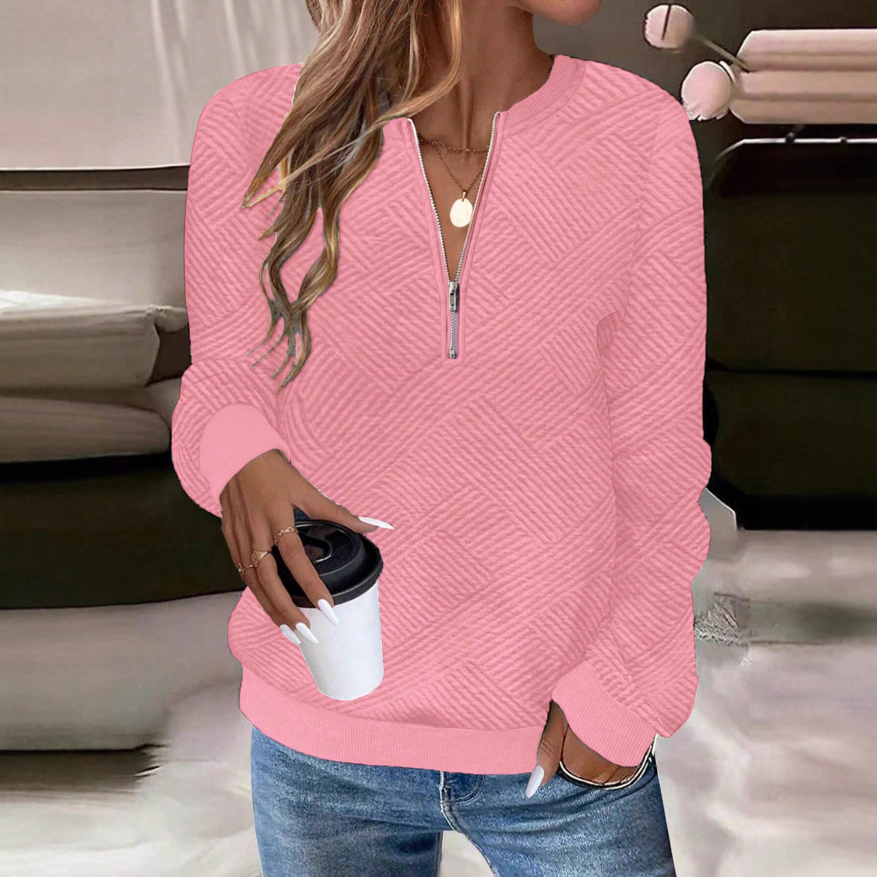 Women's Long-sleeved Loose Pullover Sweater