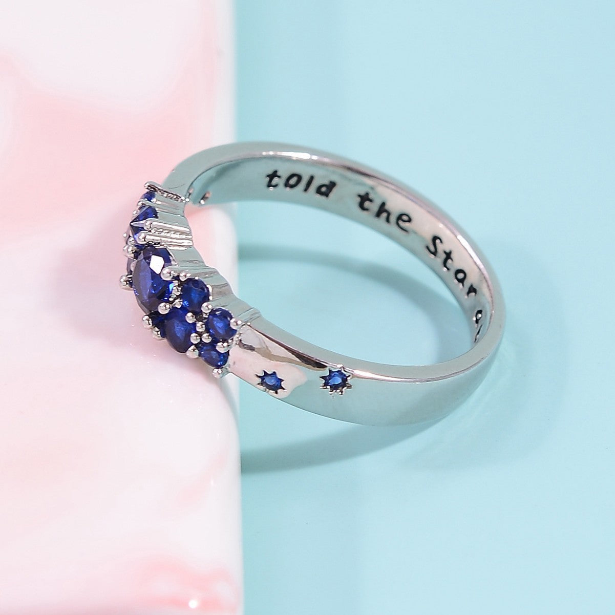 Blue Zircon Told The Star About You Sun Element Ring