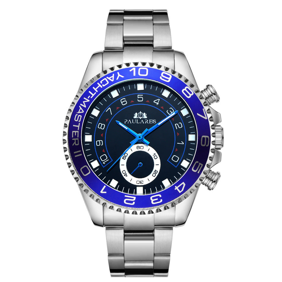Automatic Mechanical Luminous Room Gold Steel Belt Men's Watch