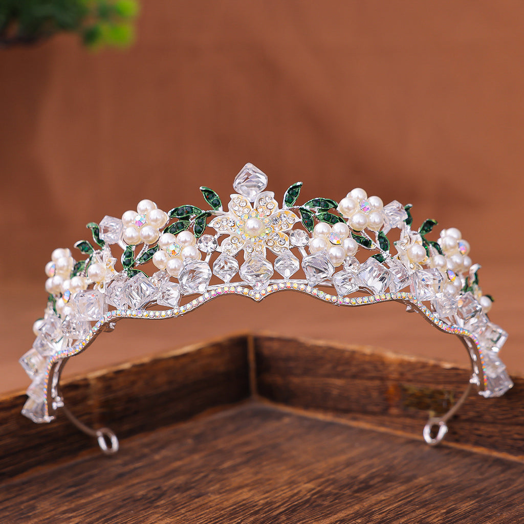 Women's Retro Purple Crystal Princess Crown Headdress